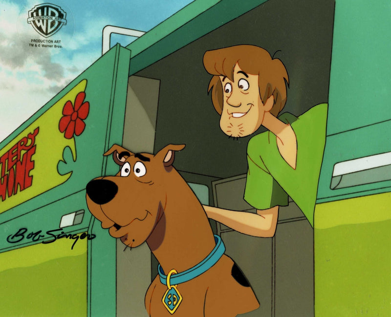 Scooby-Doo on Zombie Island Original Production Cel With Matching Drawing: Scooby and Shaggy - Choice Fine Art