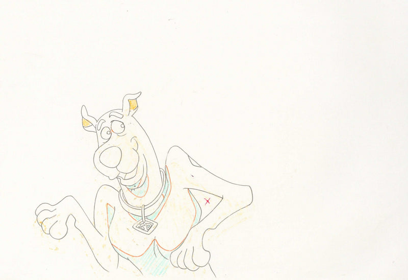 Scooby-Doo on Zombie Island Original Production Cel with Matching Drawings: Scooby and Shaggy - Choice Fine Art