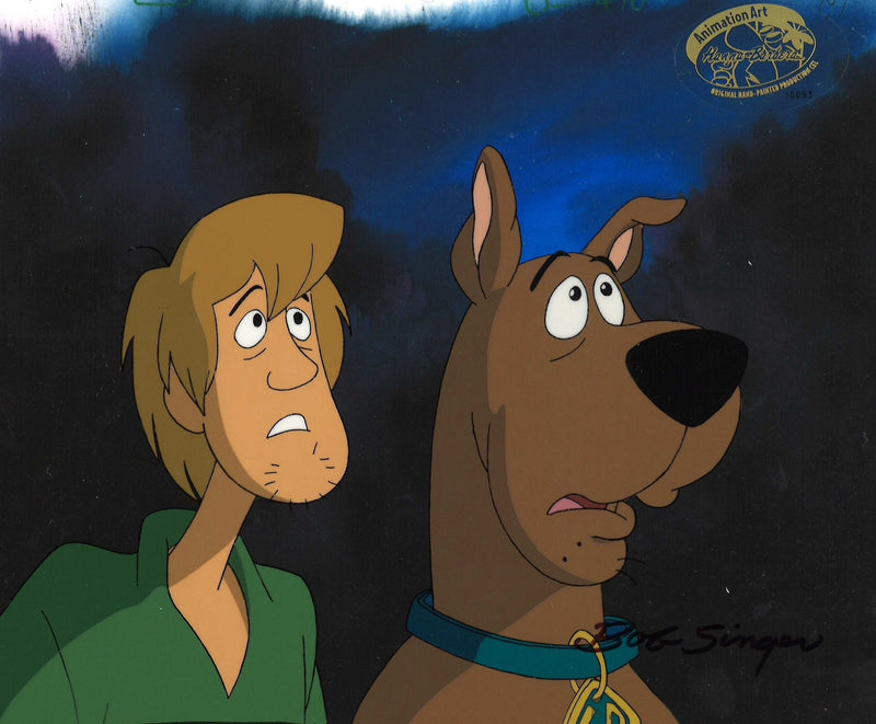 Scooby-Doo Original Production Cel with Matching Drawing: Scooby and Shaggy - Choice Fine Art