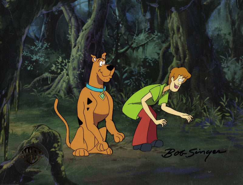 Scooby-Doo Original Production Cel with Matching Drawing: Scooby and Shaggy - Choice Fine Art