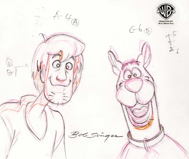 Scooby-Doo Original Production Drawing: Scooby and Shaggy - Choice Fine Art