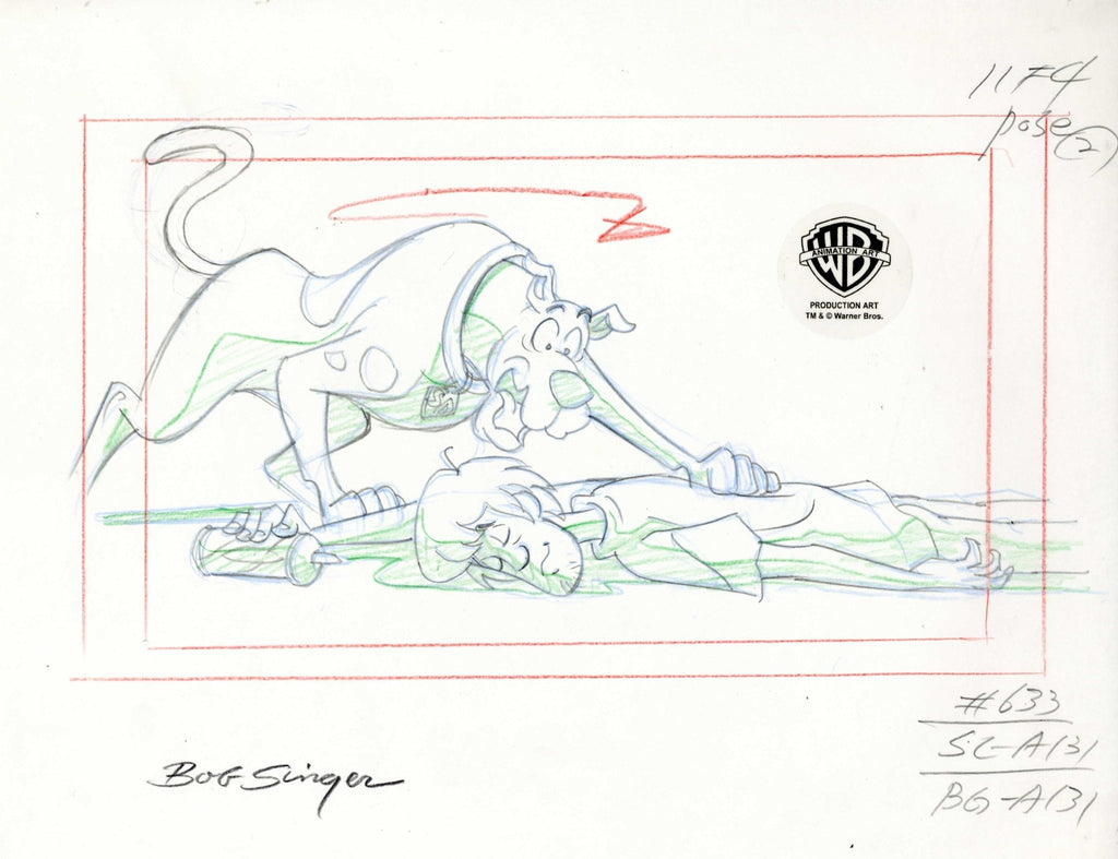 Scooby-Doo Original Production Drawing: Scooby and Shaggy - Choice Fine Art