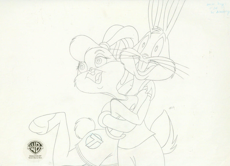 Space Jam Original Production Drawing: Bugs Bunny and Lola Bunny - Choice Fine Art