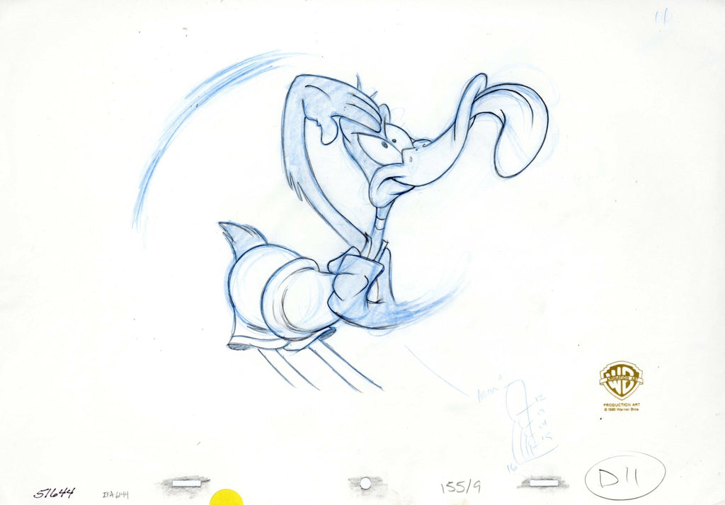 Space Jam Original Production Drawing: Daffy Duck - Choice Fine Art