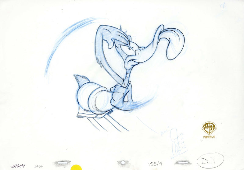 Space Jam Original Production Drawing: Daffy Duck - Choice Fine Art