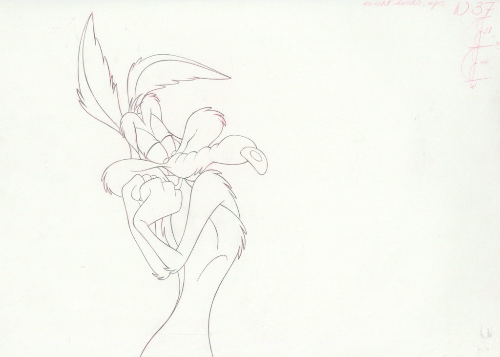 Space Jam Original Production Drawing: Wile E. Coyote - Choice Fine Art