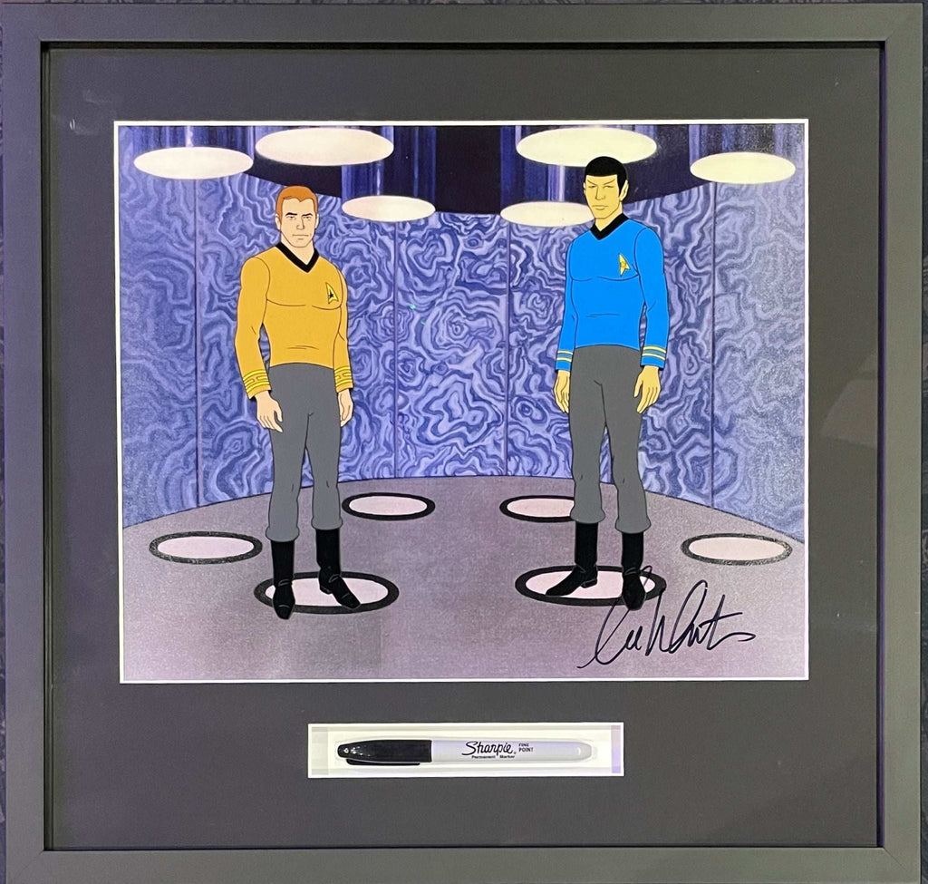 Star Trek The Animated Series: Captain Kirk and Spock signed by William Shatner - Choice Fine Art