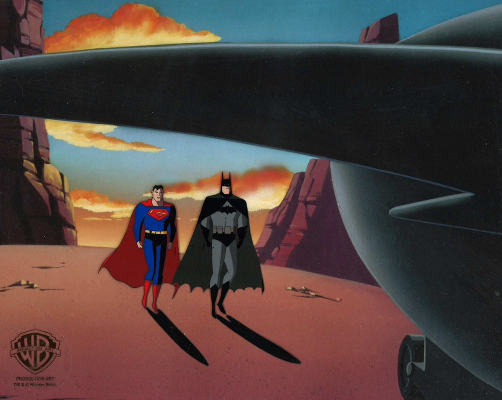 Superman the Animated Series Original Production Cel: Batman and Superman - Choice Fine Art