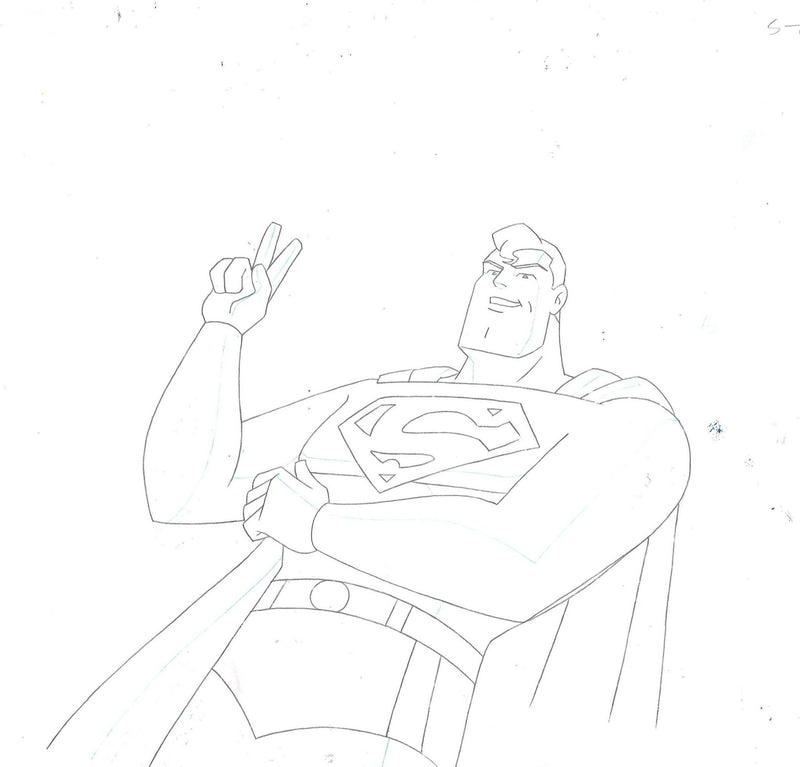 Superman the Animated Series Original Production Cel on Original Background: Superman - Choice Fine Art