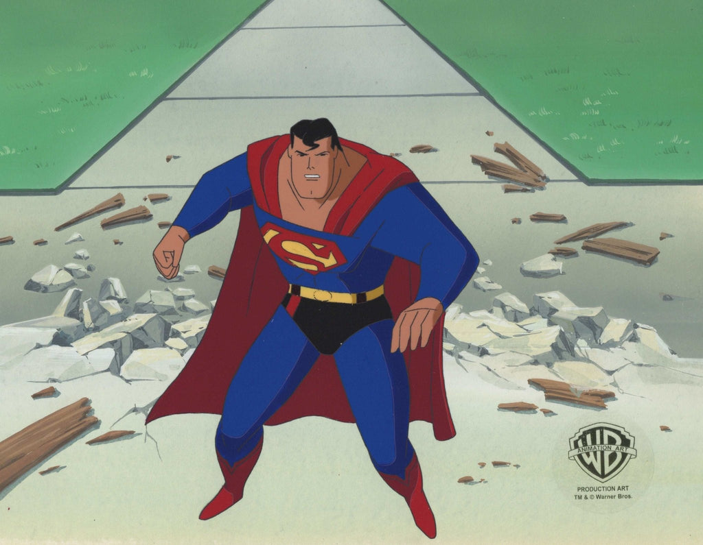 Superman the Animated Series Original Production Cel on Original Background: Superman - Choice Fine Art