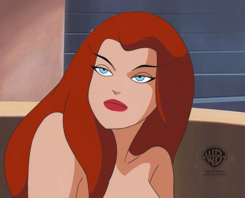 Superman the Animated Series Original Production Cel on Original Background with Matching Drawing: Maxima - Choice Fine Art