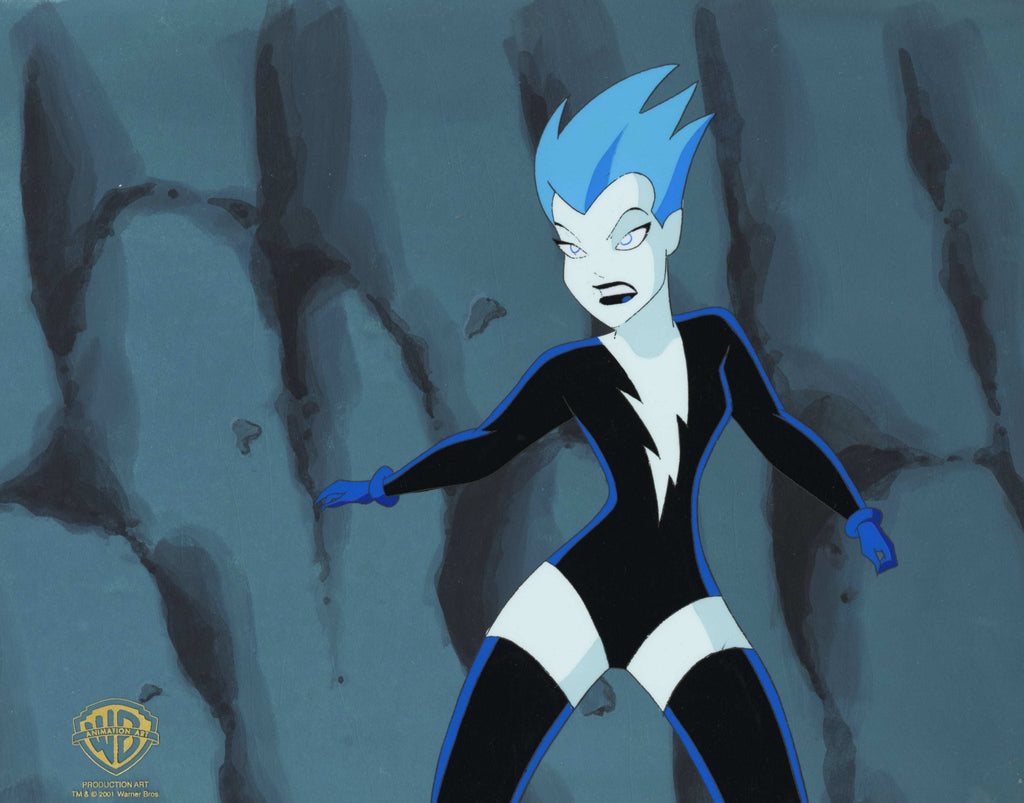 Superman: The Animated Series Original Production Cel on Original Hand-Painted Production Background: Livewire - Choice Fine Art