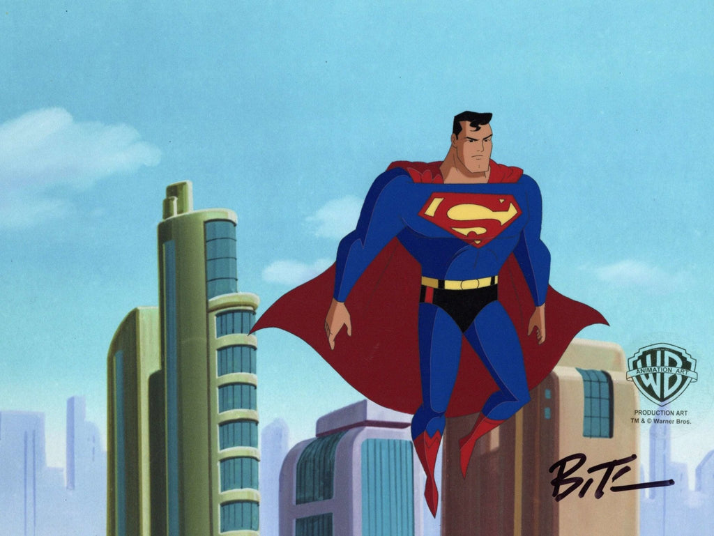 Superman The Animated Series Original Production Cel signed by Bruce Timm: Superman - Choice Fine Art
