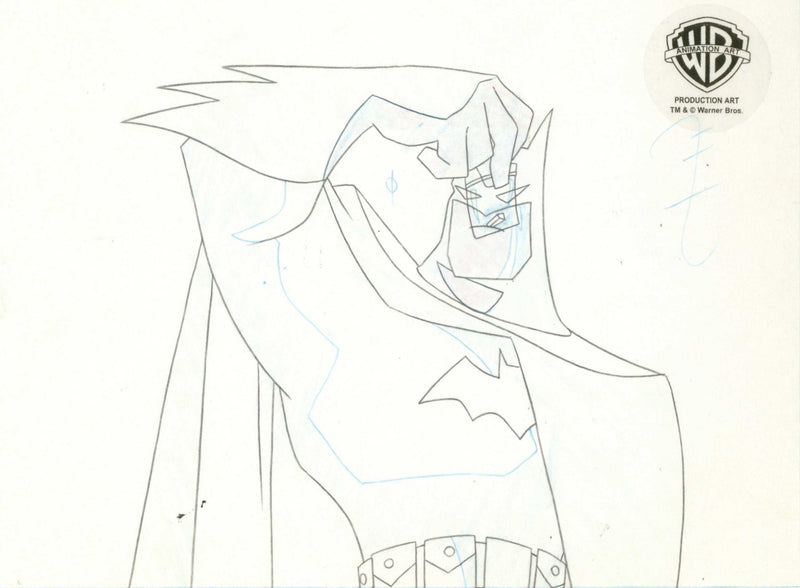 Superman the Animated Series Original Production Cel with Matching Drawing: Batman - Choice Fine Art