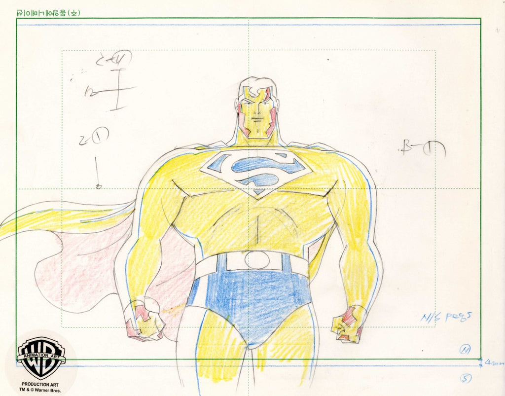 Superman the Animated Series Original Production Drawing: Superman - Choice Fine Art