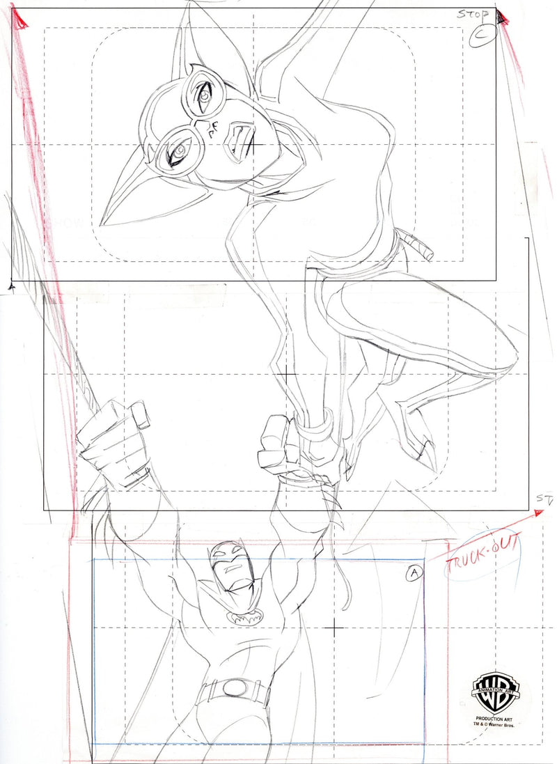 The Batman Original Production Drawing: Batman and Catwoman - Choice Fine Art