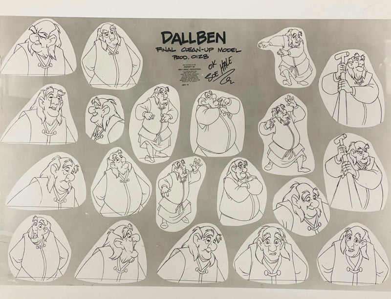 The Black Cauldron Clean-Up Model Sheet: Dallben - Choice Fine Art