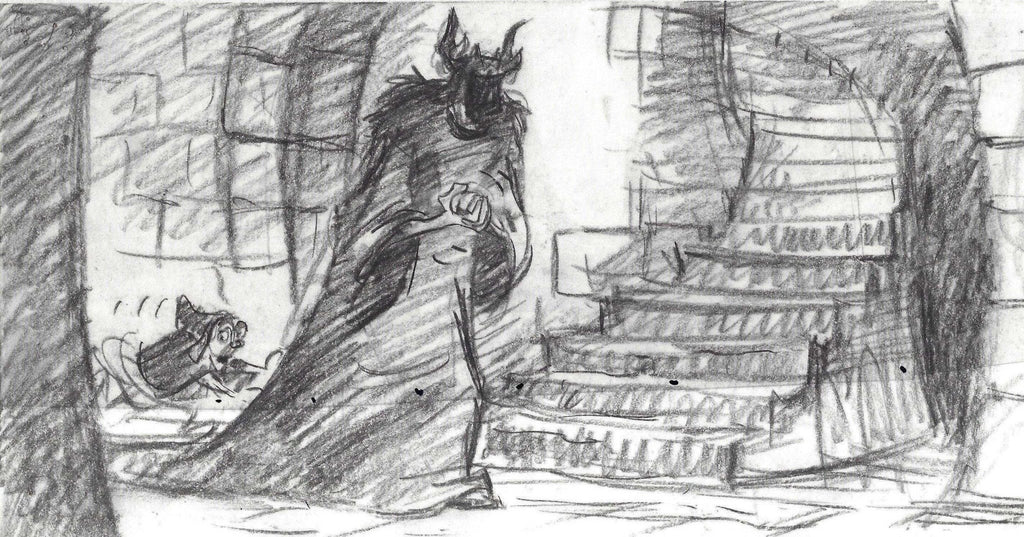 The Black Cauldron Storyboard Drawing: The Horned King - Choice Fine Art