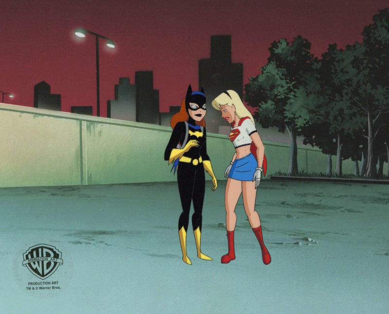 The New Batman Adventures Original Production Cel: Batgirl and Supergirl - Choice Fine Art