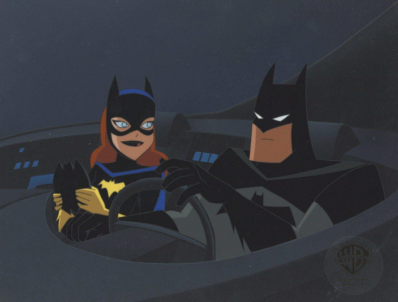 The New Batman Adventures Original Production Cel on Original Background: Batman and Batgirl - Choice Fine Art