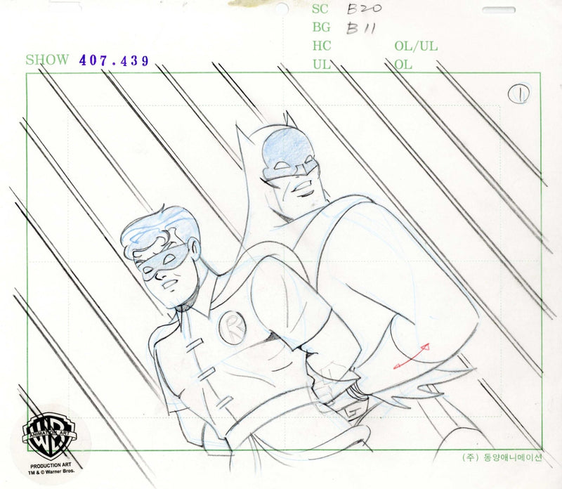 The New Batman Adventures Original Production Drawing: Batman and Robin - Choice Fine Art