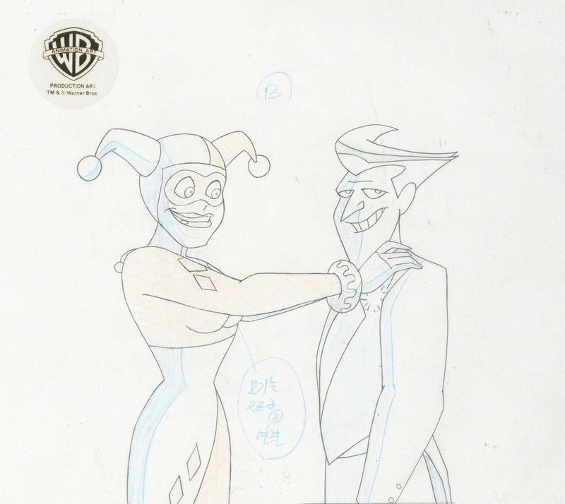 The New Batman Adventures Original Production Drawing: Harley Quinn and Joker - Choice Fine Art