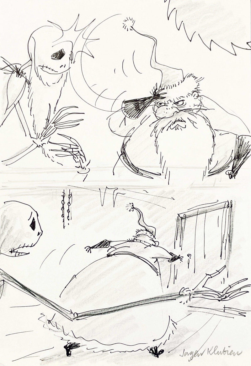 The Nightmare Before Christmas, Original Storyboard: Jack Skellington and Santa - Choice Fine Art