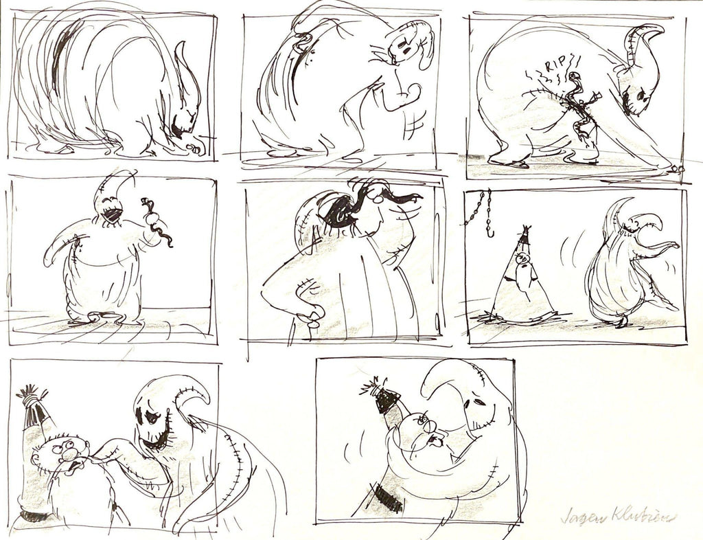 The Nightmare Before Christmas, Original Storyboard: Santa and Oogie Boogie - Choice Fine Art