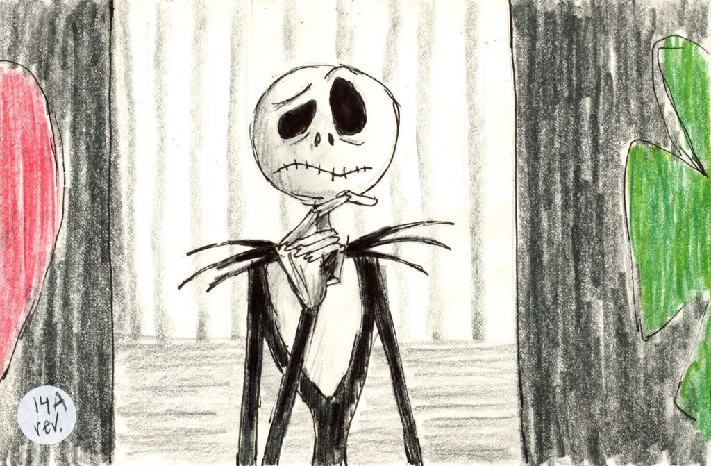 The Nightmare Before Christmas Storyboard Drawing: Jack Skellington - Choice Fine Art