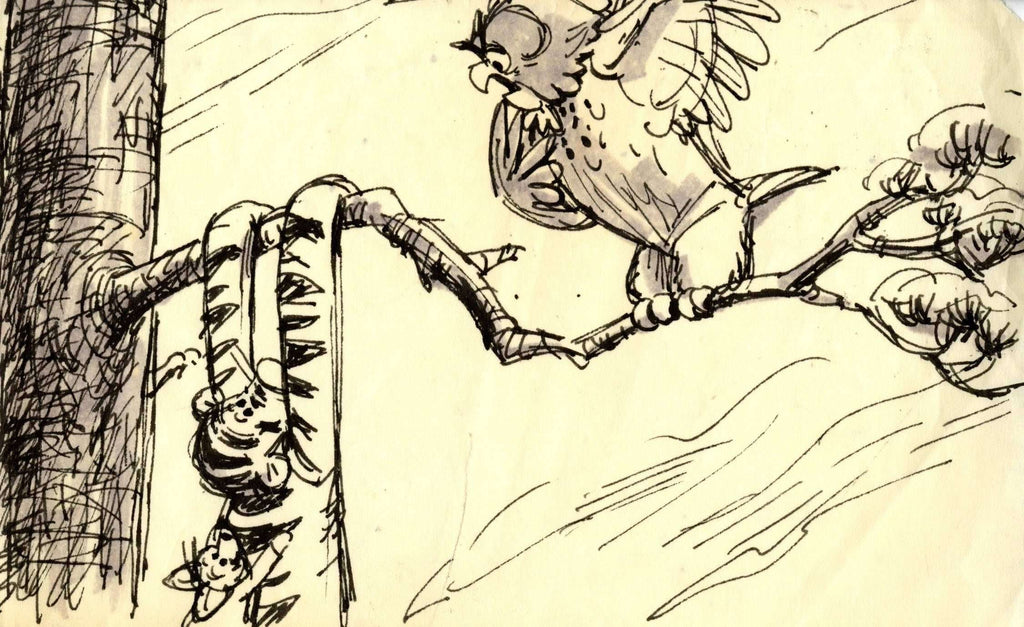 Tigger, Roo, Owl Original Storyboard Drawing - Choice Fine Art