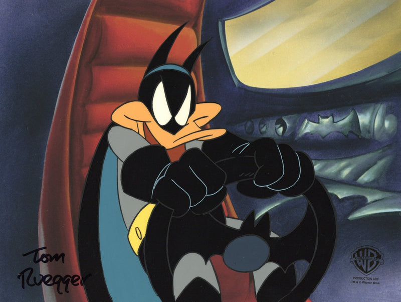Tiny Toons Adventures Original Production Cel Signed by Tom Ruegger: Batduck - Choice Fine Art